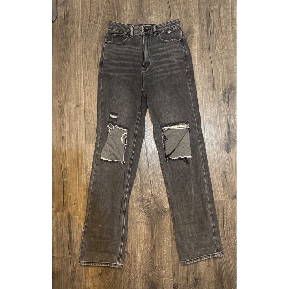 PacSun Black Distressed Boyfriend Jeans